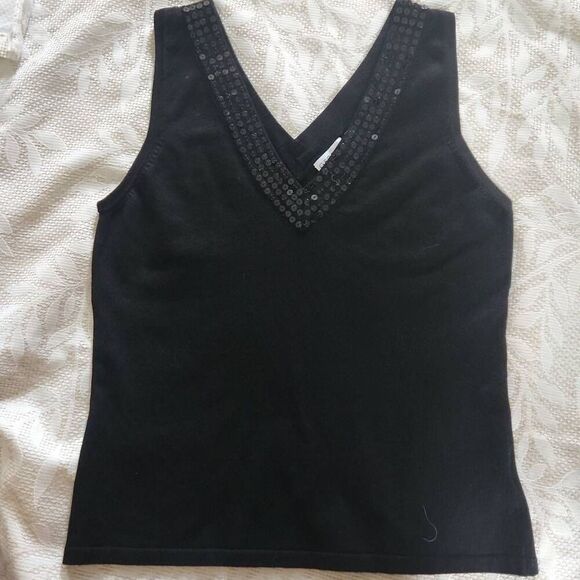T4 2 George tank tops, one gray and one black with sequins - Picture 9 of 11